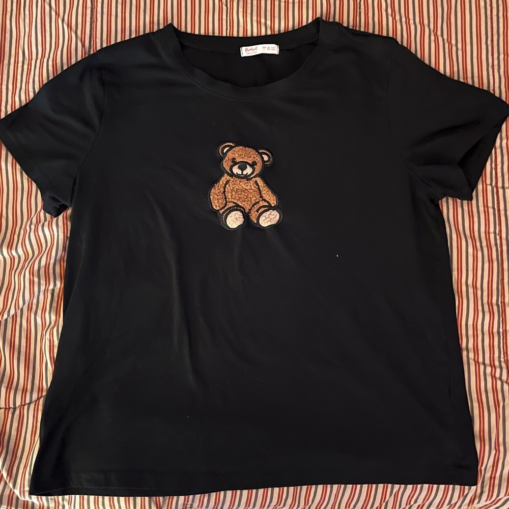 Romwe bear tee shirt